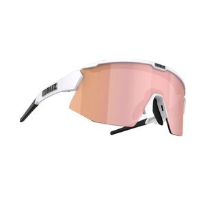 Bliz Breeze Small Padel, Matte White, Brown with Rose Multi Lens